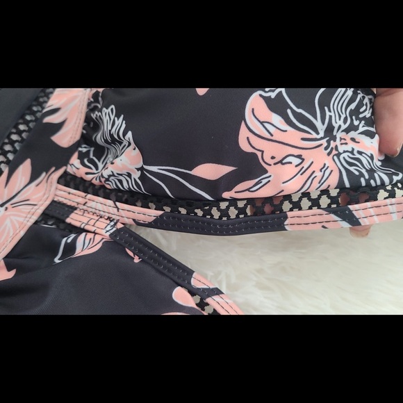 Plus size vintage floral woman swim suit top quality bathing suit v-neck over - Picture 7 of 7